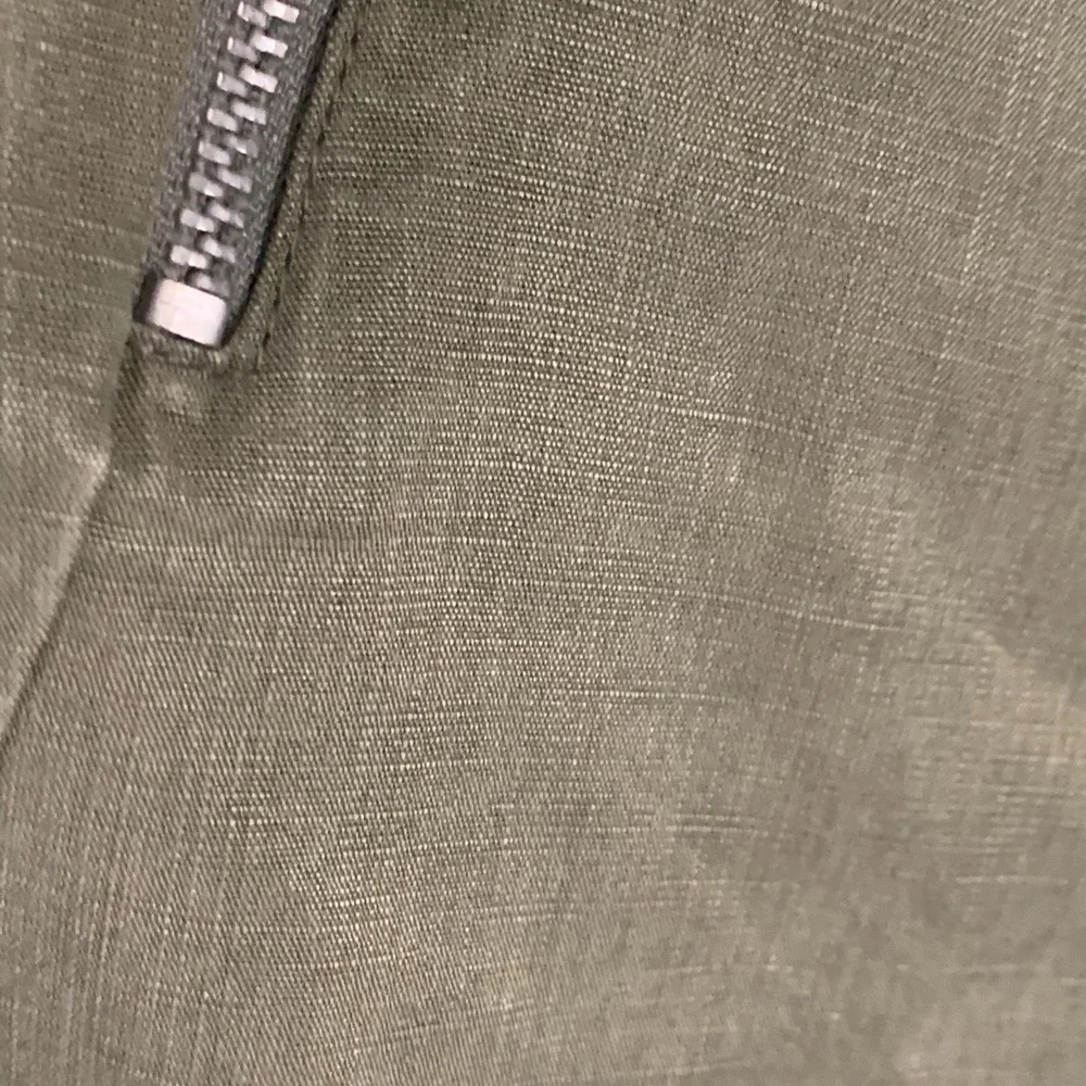 Light Olive Drawstring Linen-Blend Joggers